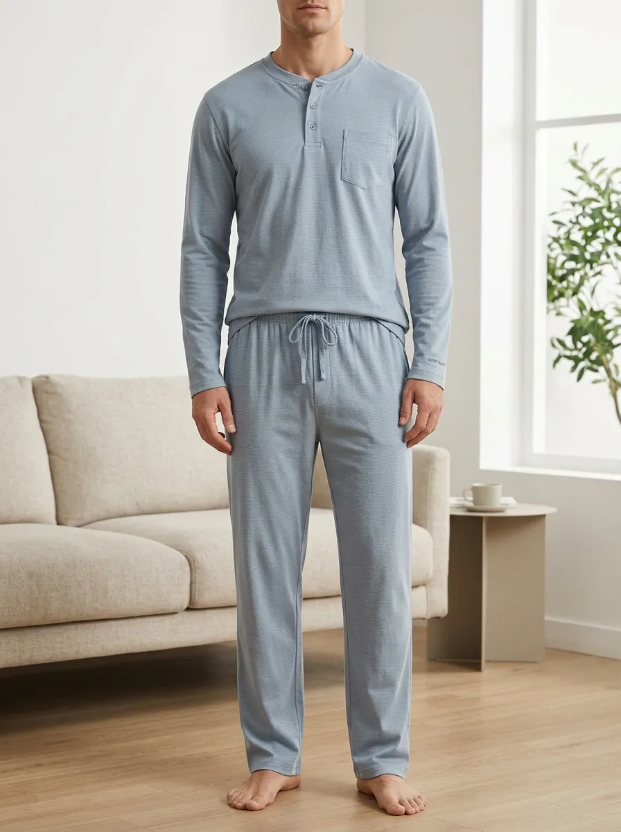 Solid Men's Pajama Set