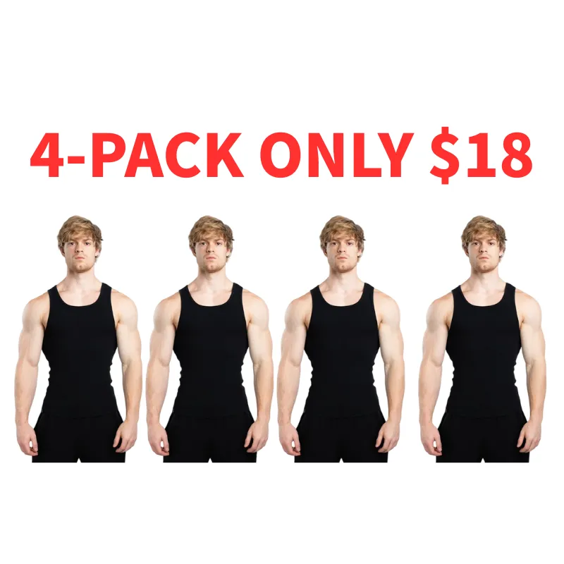 Men's Tank Top Scoop Neck Knit Gym Workout Muscle Tank Undershirt Sleeveless Shirts