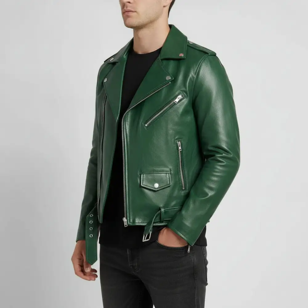 Biker Motorcycle Belted Jacket