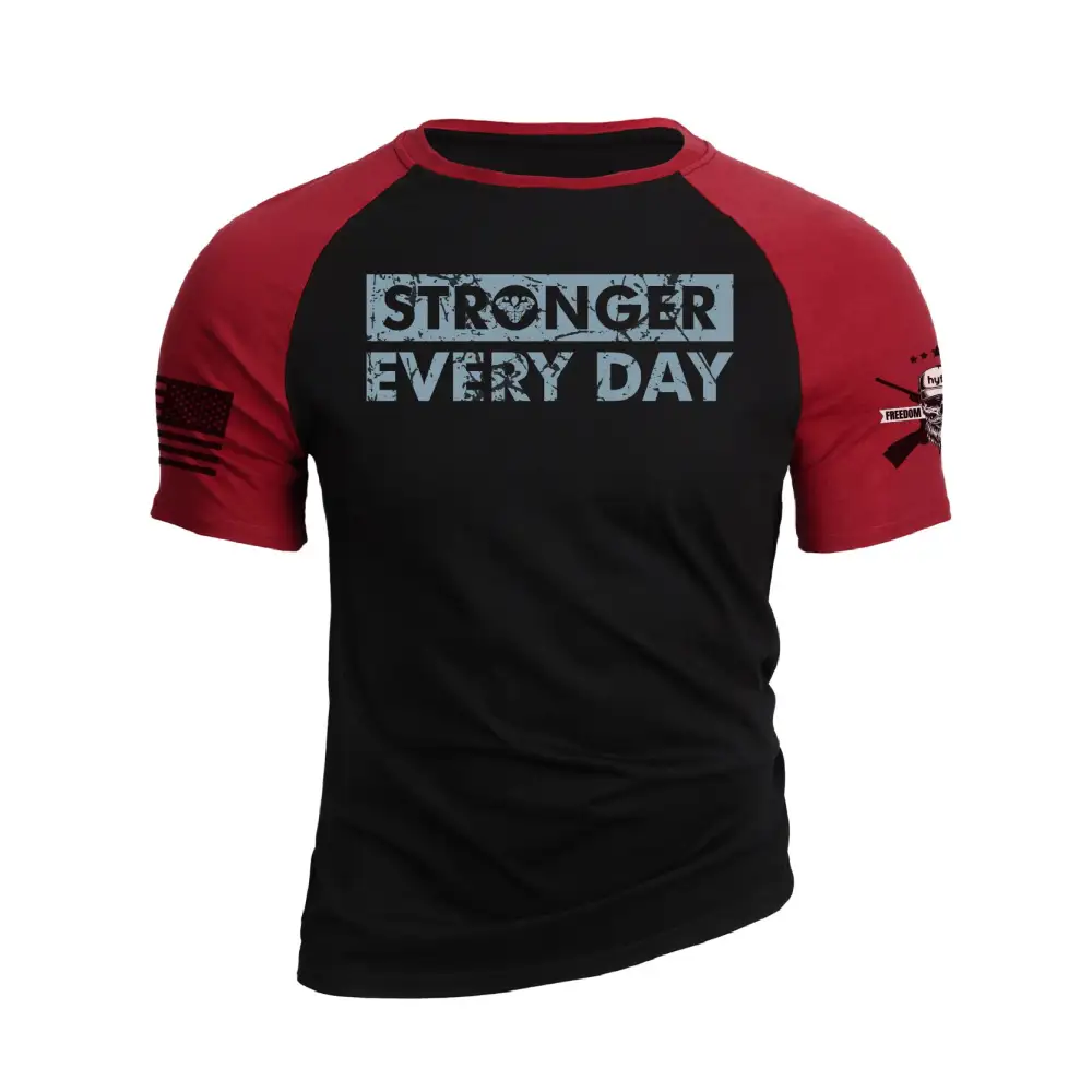 STRONGER EVERY DAY RAGLAN GRAPHIC TEE