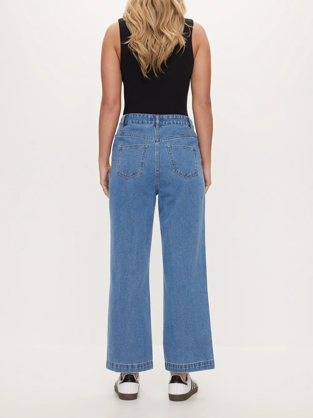 Casual Style Wide Leg Jean