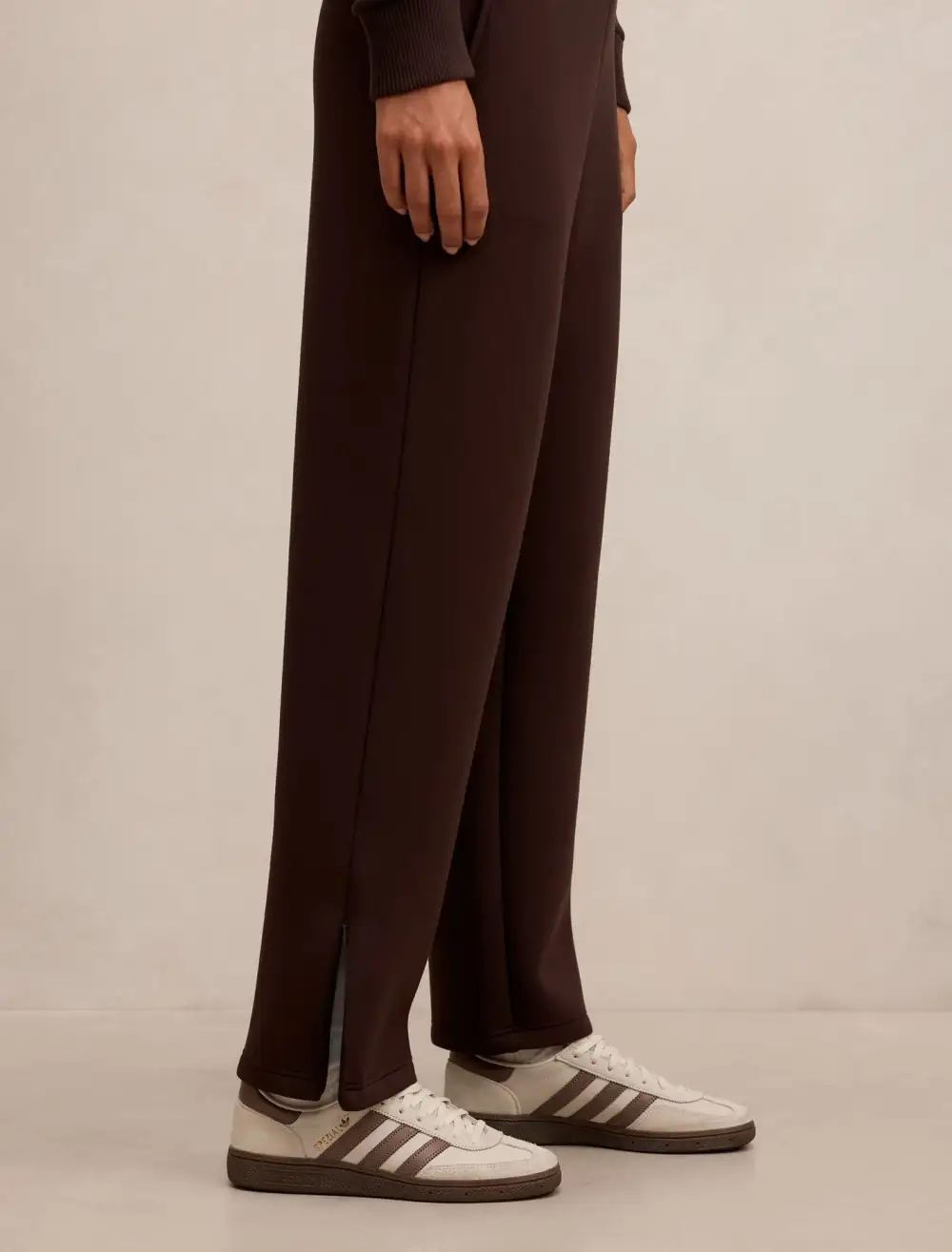 Brown Tapered Leg Track Pants