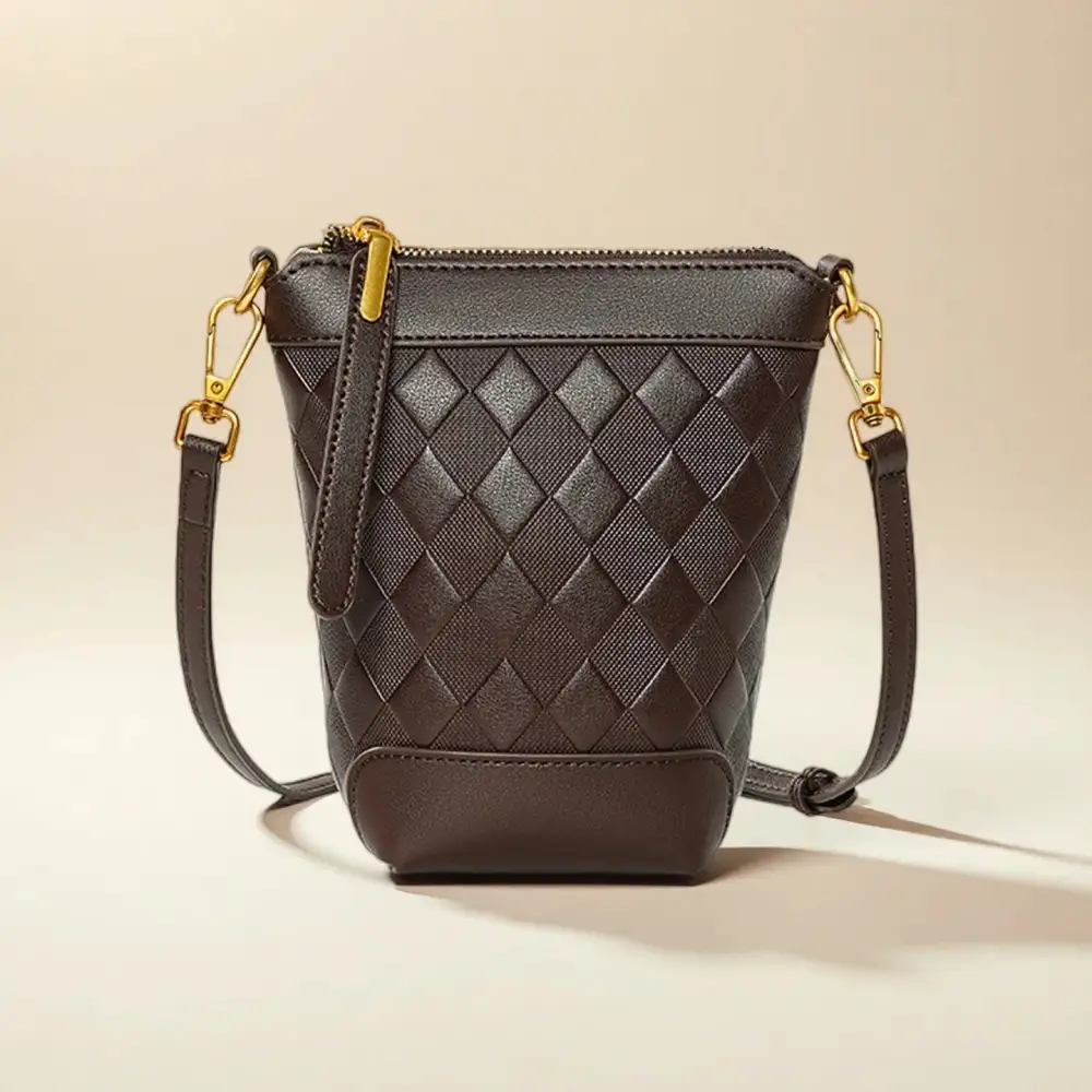 Easy-Access Leather Phone Crossbody Bag