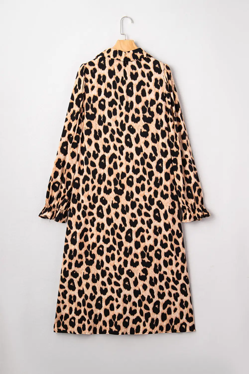 Animal Print Smocked Midi Dress