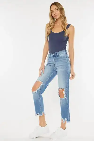 Natural Drape Ruched Denim Jeans
