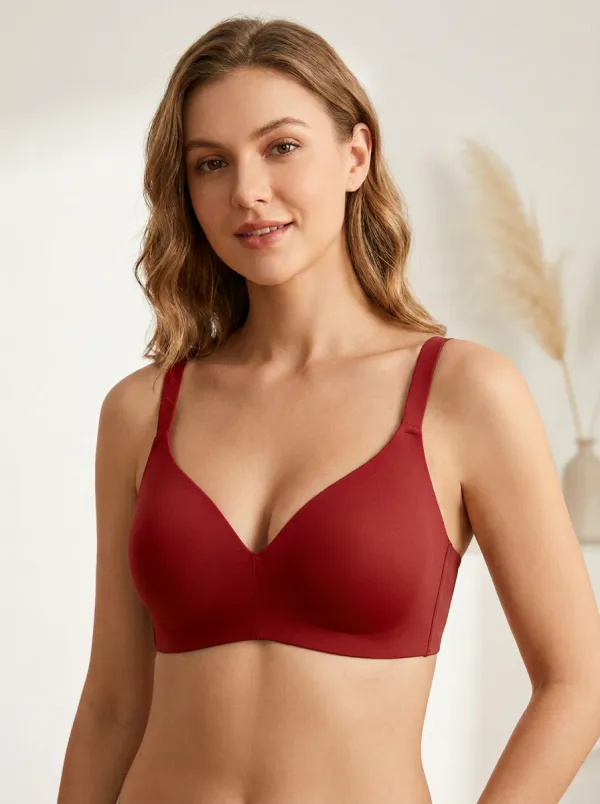 Women's Full-Coverage Wireless Seamless Molded-Cup Bra