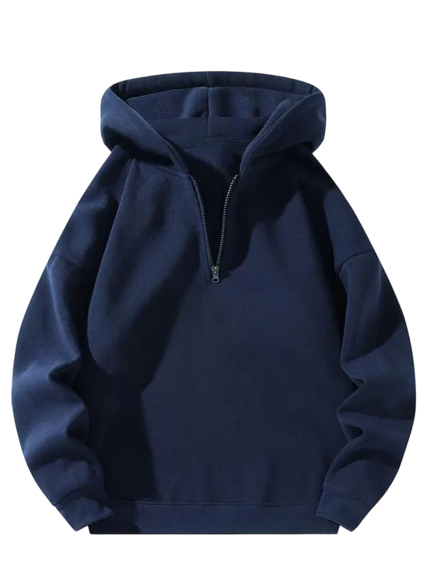 Men's regular fit solid color zip-up hoodie【CLEARANCE ONLY FOR TODAY】