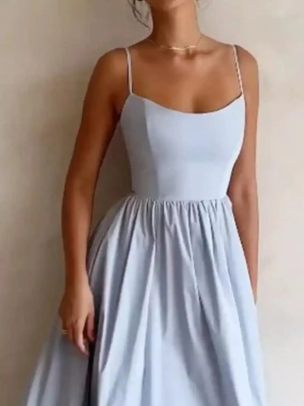 Scoop Neck Midi Dress