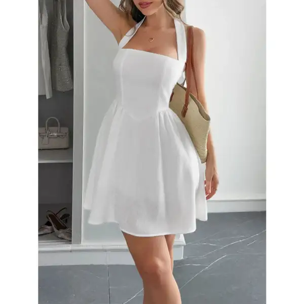 Halter Neck Summer Mini Dress
