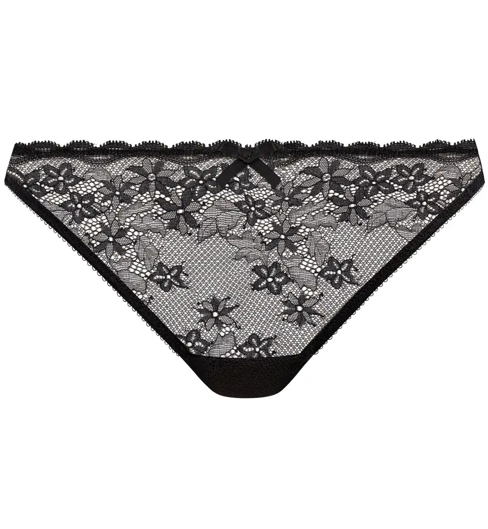 Classic Low-Rise Lace Embroidered Brazilian Brief Panty