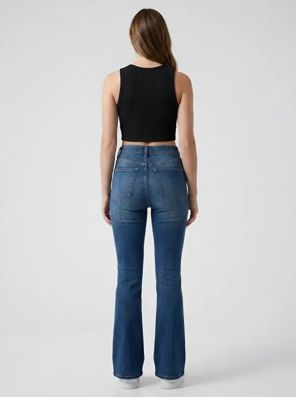 Heritage Classic Women's High-Waist Stretch Flare Jeans