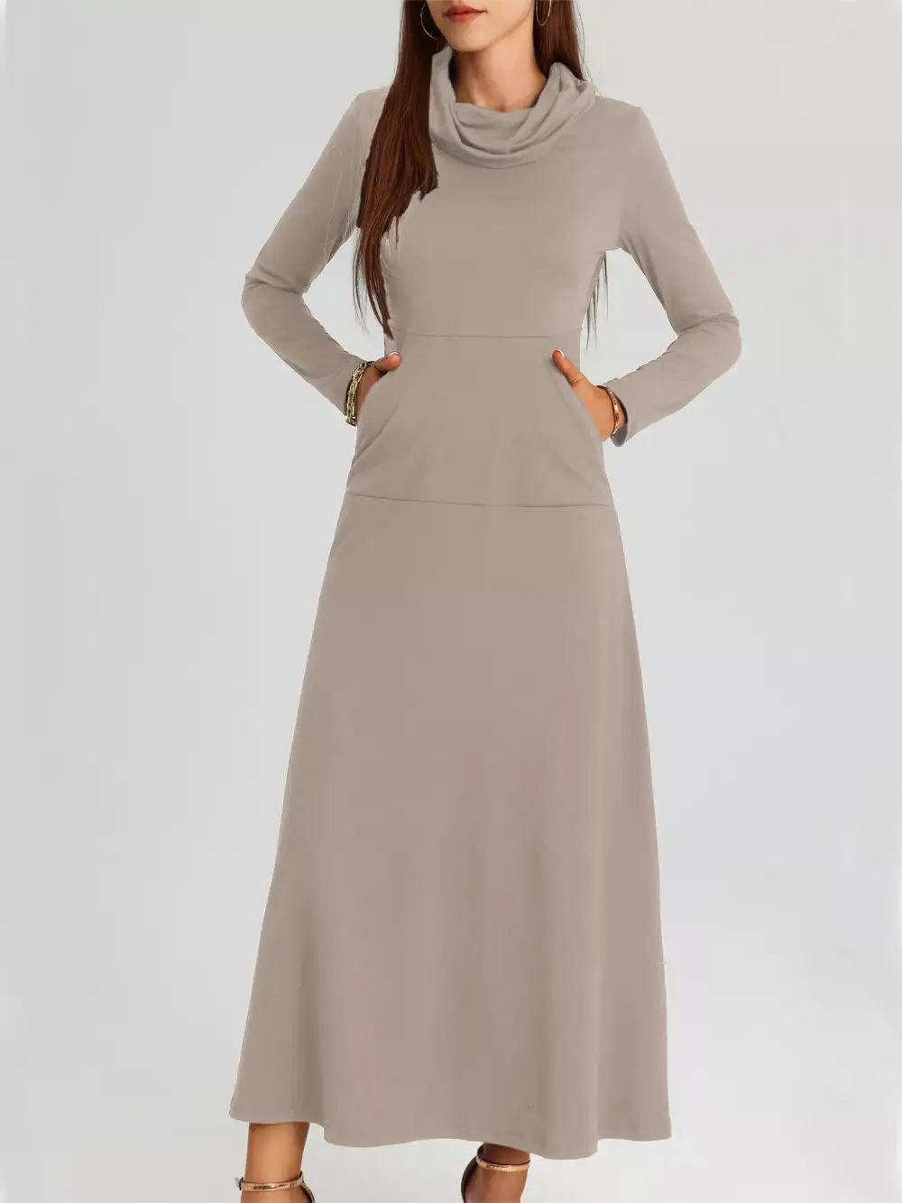 Finish Long Sleeve Midi Dress