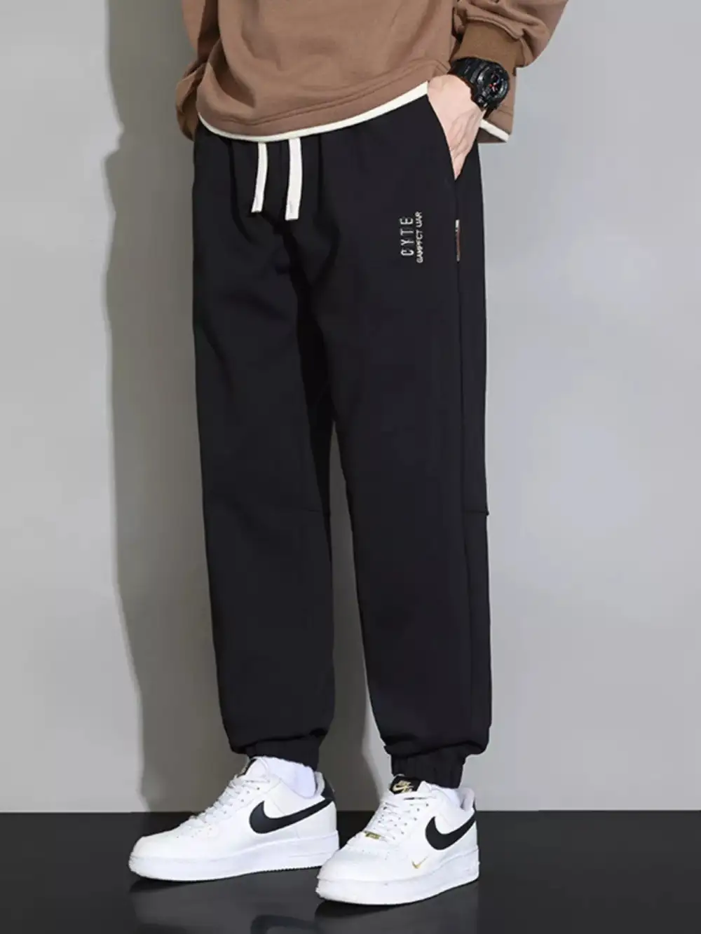 Men's Plus Size Casual Jogger Pants with Drawstring