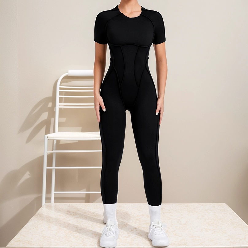 Open Back Sculpted Active Jumpsuit