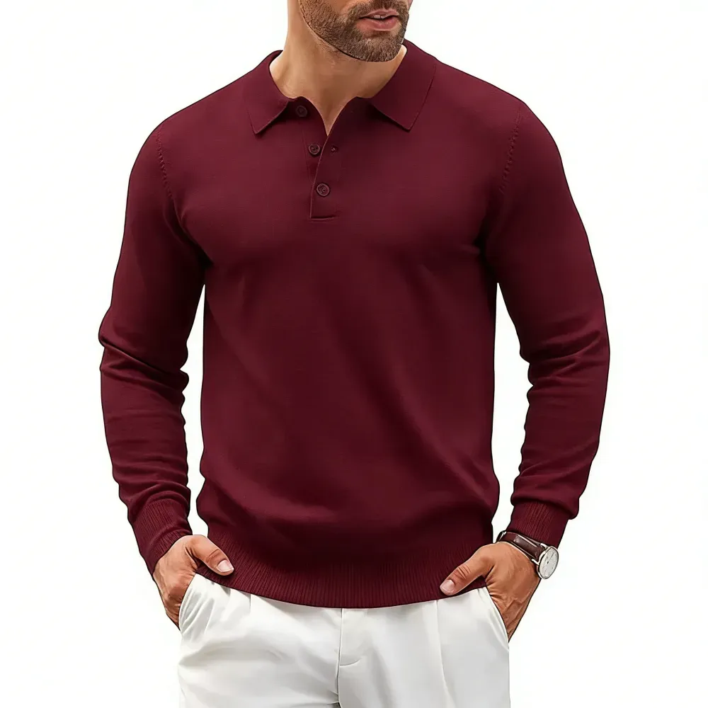 💥DON'T MISS OUT!⏰Men‘s Stretch Cotton Polo Slim-Fit Classic Knit Shirt🛒Final Day Clearance!🔥