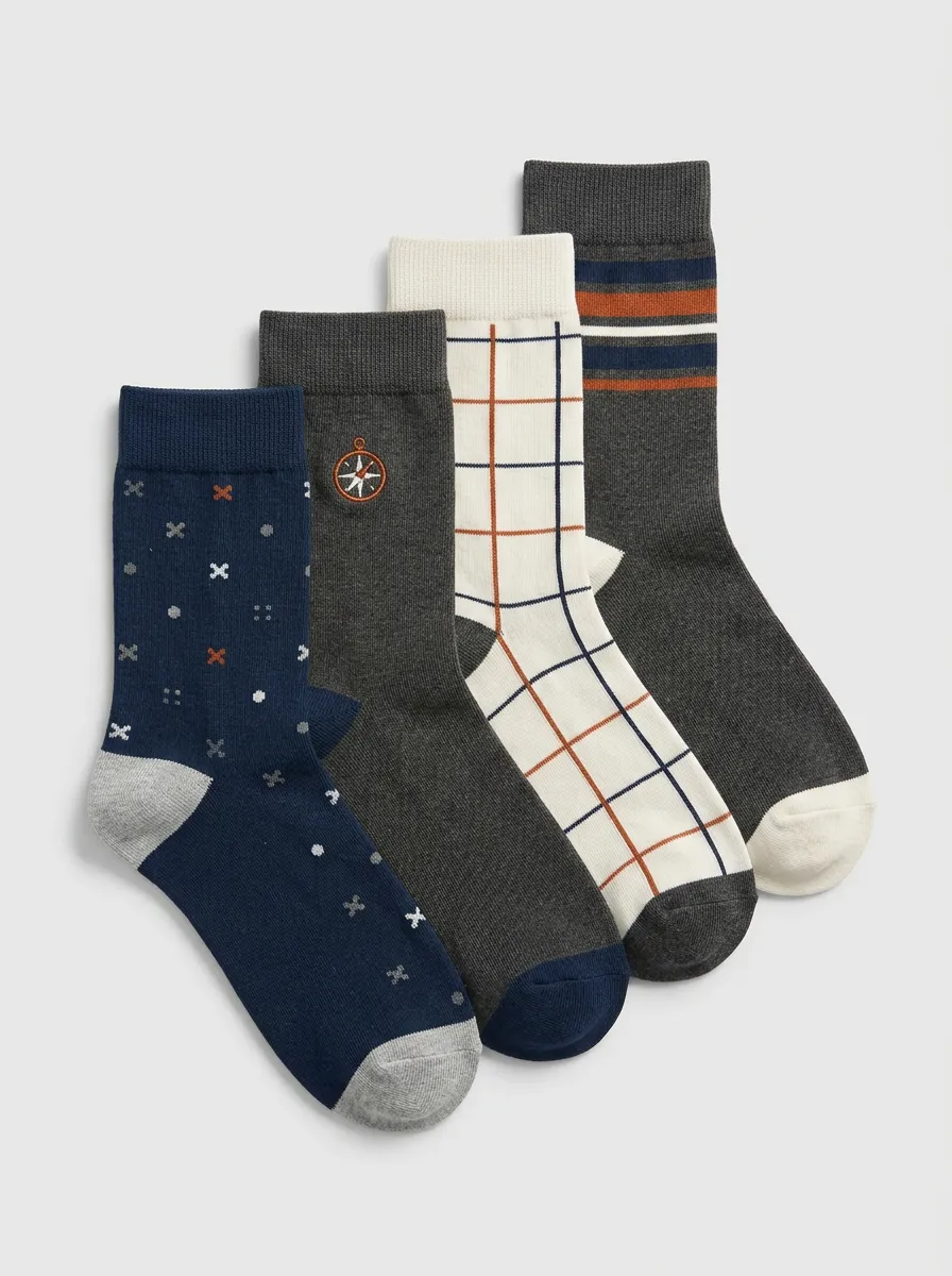 Men's Contemporary Four Pair Socks