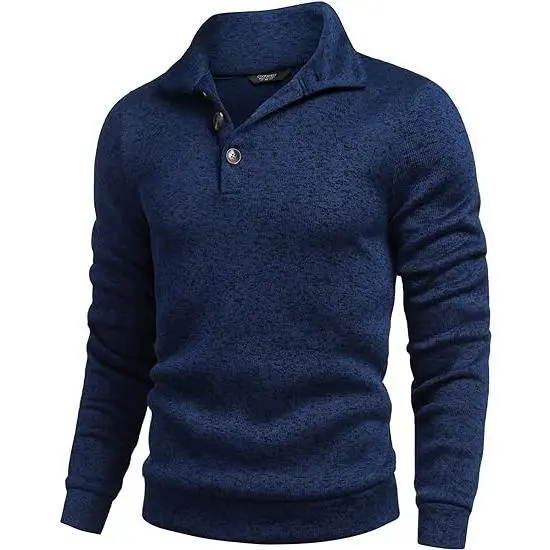 🧶 Men's Fitted Long Sleeve Pullover Sweater