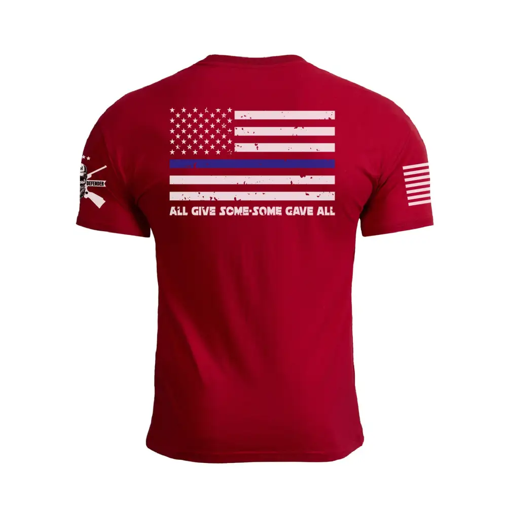 POLICE SUPPORT USA FLAG PATRIOTIC GRAPHIC TEE