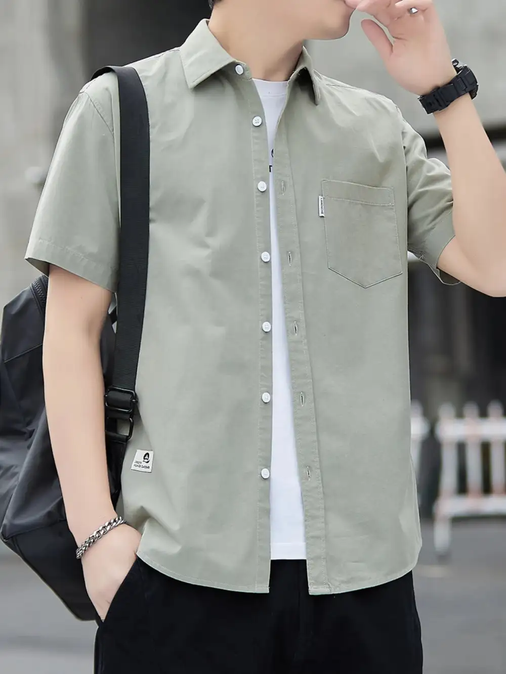 Wardrobe-Ready Short-Sleeve Button-Up Shirt