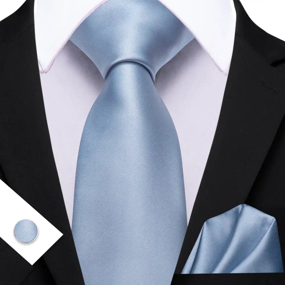 Elegant Solid Necktie Set