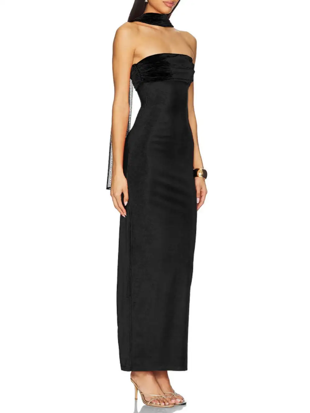 Smooth Finish Ruched Maxi Dress