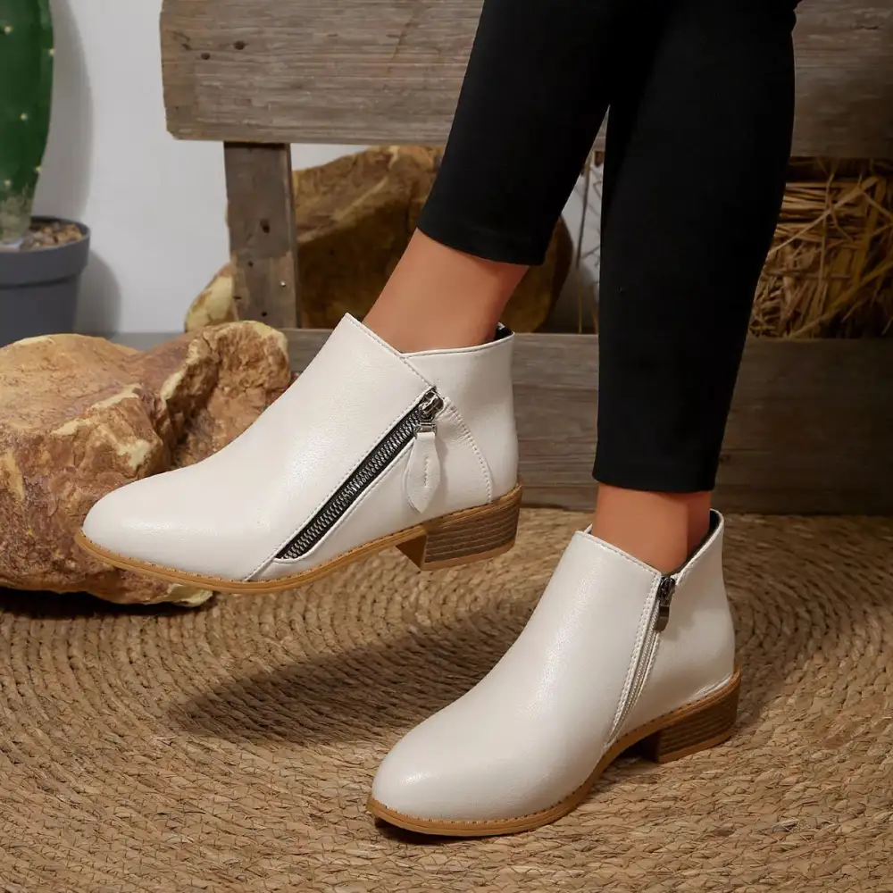 Block Heels Ankle Boots