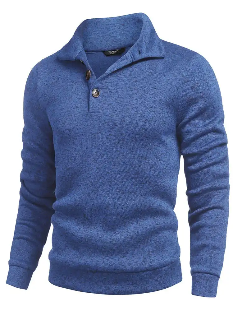Casual Thermal Texured Knitted Sweatshirt Hoodie