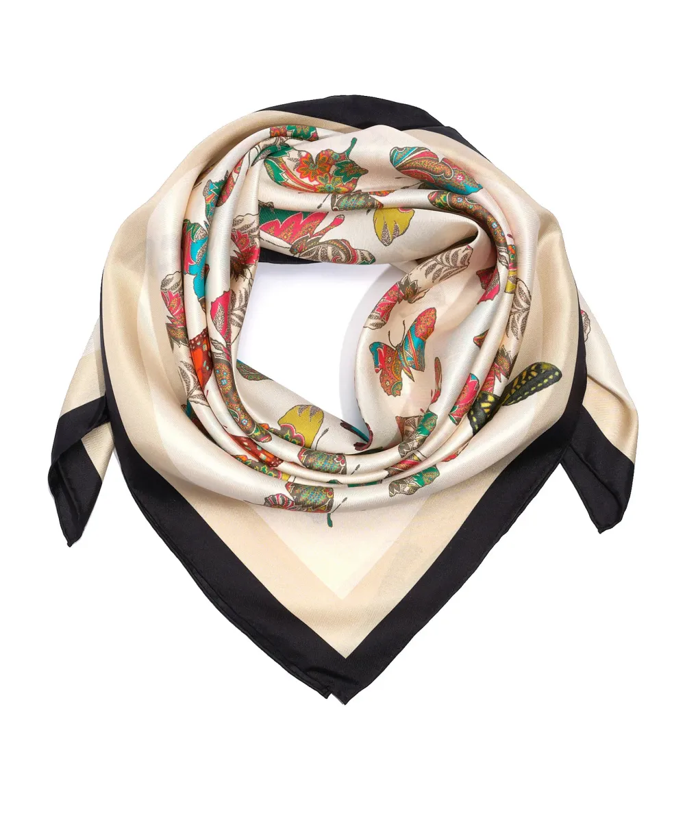 Multicolor  Art Graphic Silk Square Scar