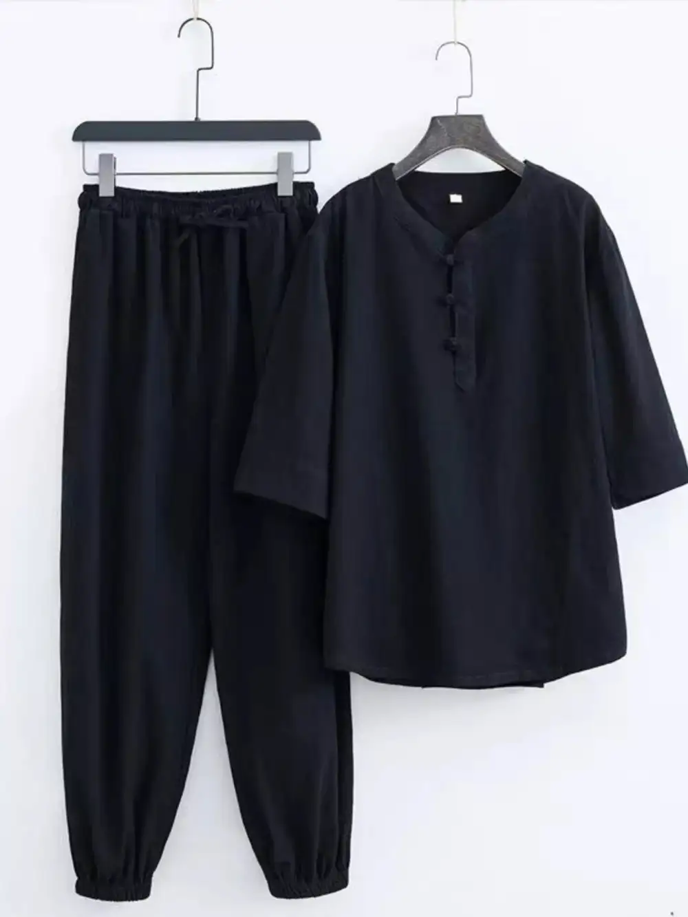 Men's Plus Size Chinese Style Top and Pants
