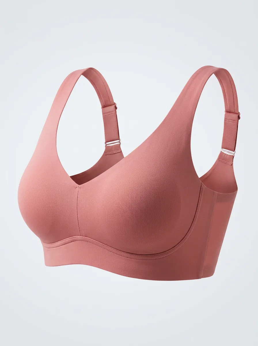 Women's Wireless Seamless Wide-Strap Minimalist Bra