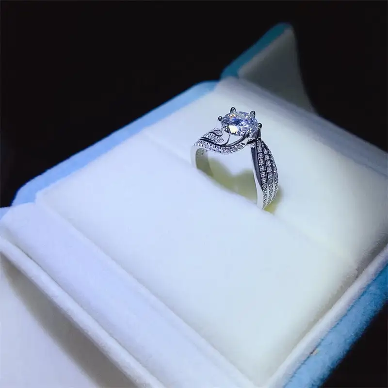 Sterling Silver Moissanite Ring