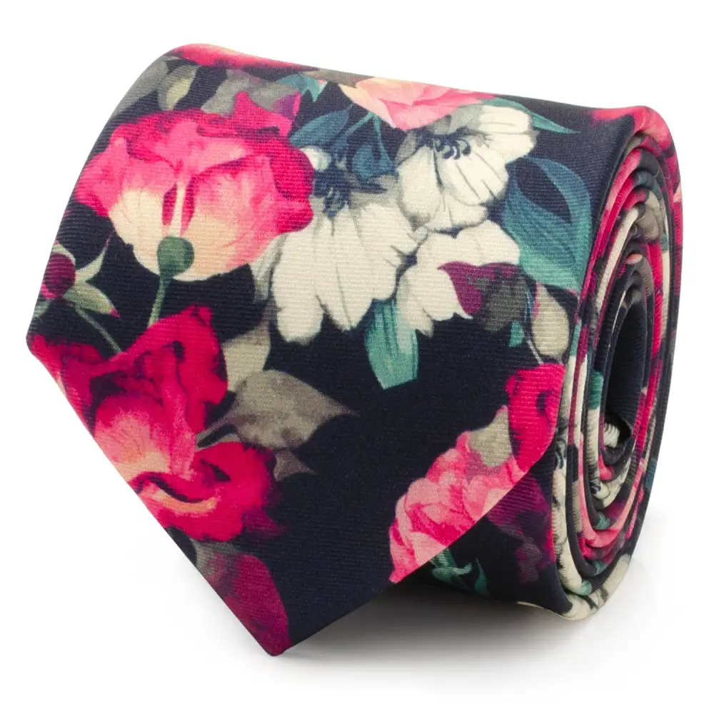 Modern Silk Floral Men's Necktie