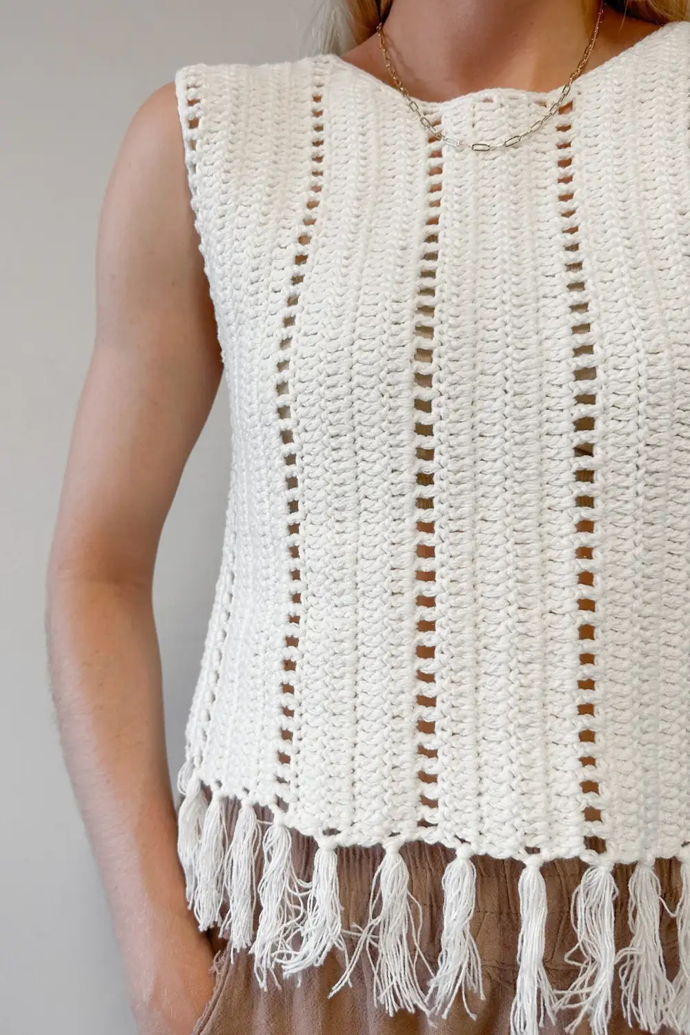 Relaxed Cut Soft Crochet Top