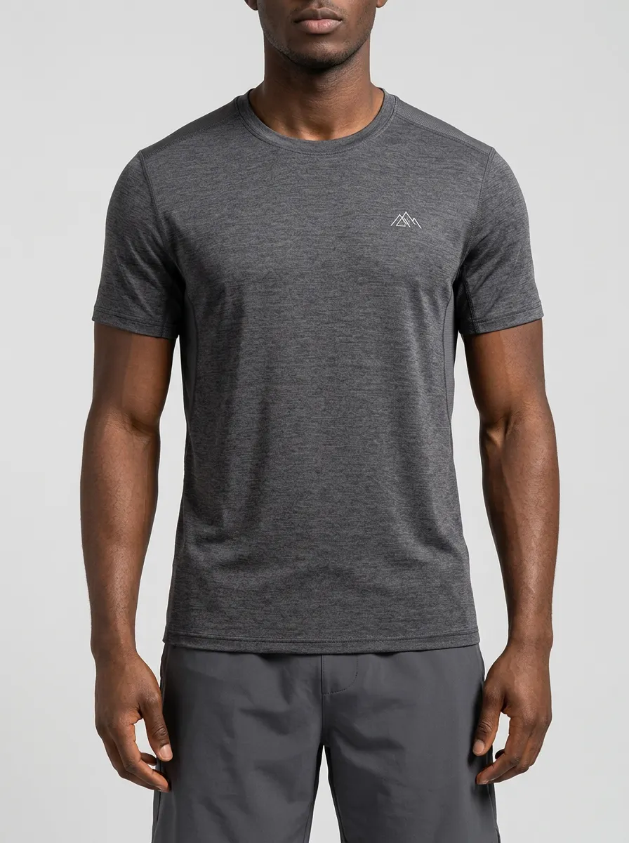 Men's Active Mountain Athletic Performance Sport Crewneck T-Shirt