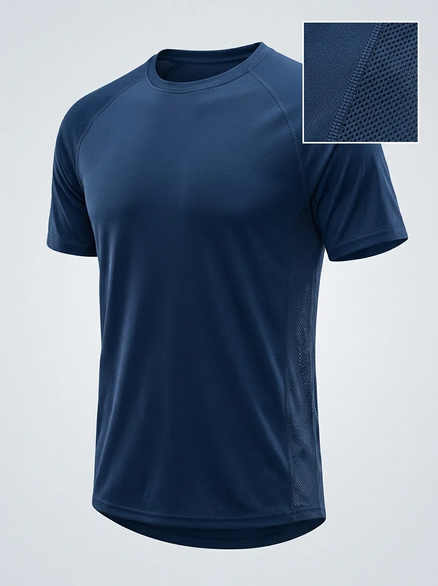 Men's Athletic Sports Mesh Breathable Printed T-Shirt