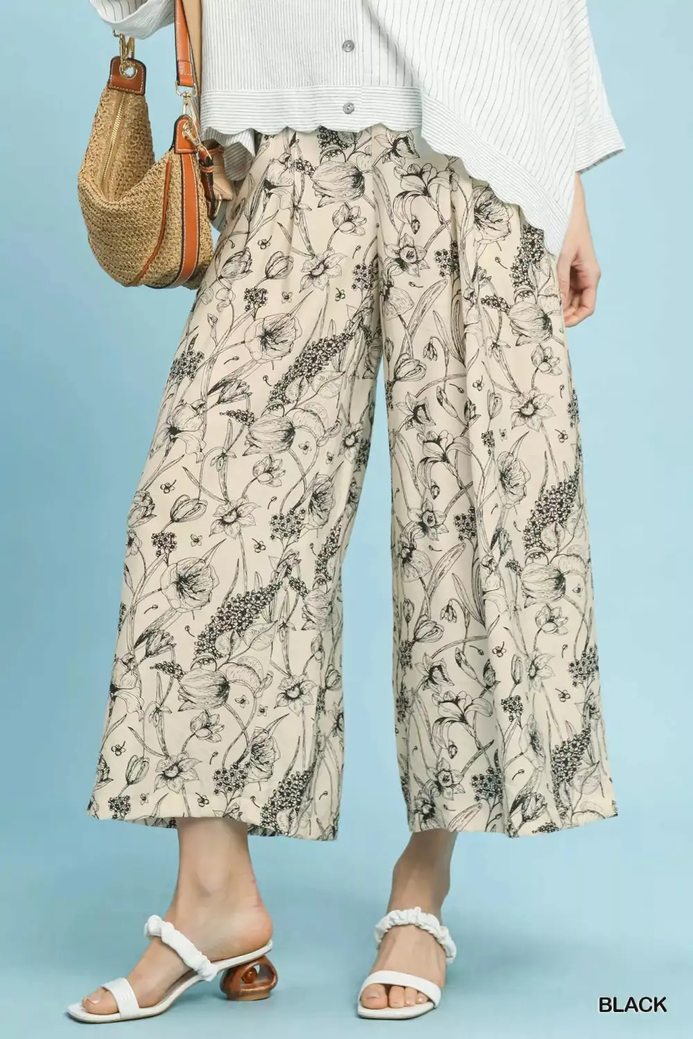Two Tone Print Pants