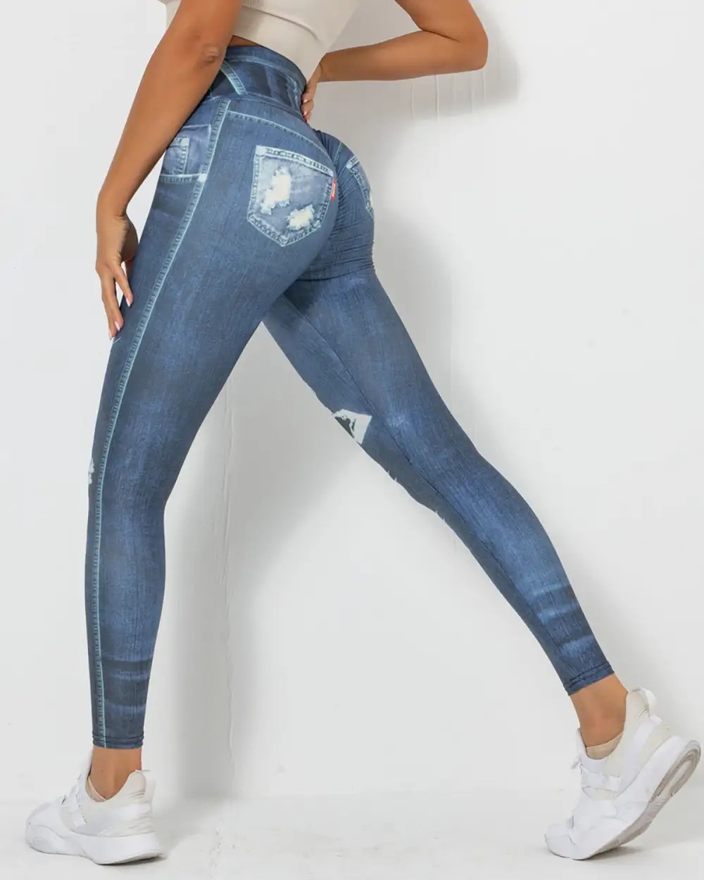 Active Scrunch Denim Yoga Pants