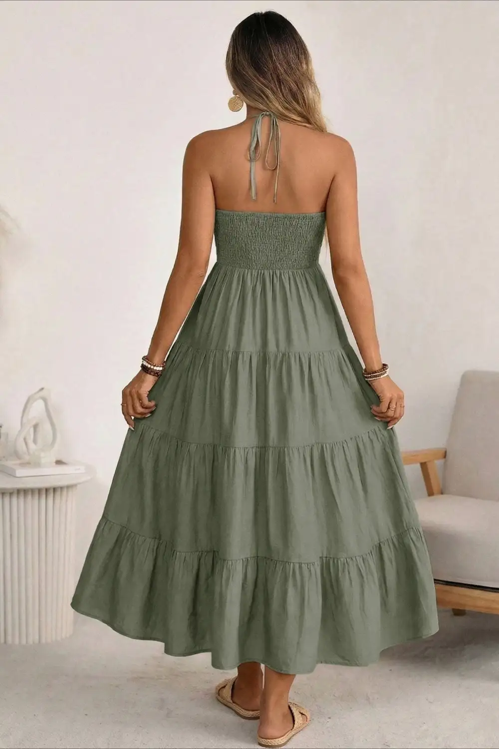 Bohemian Halter Maxi Dress