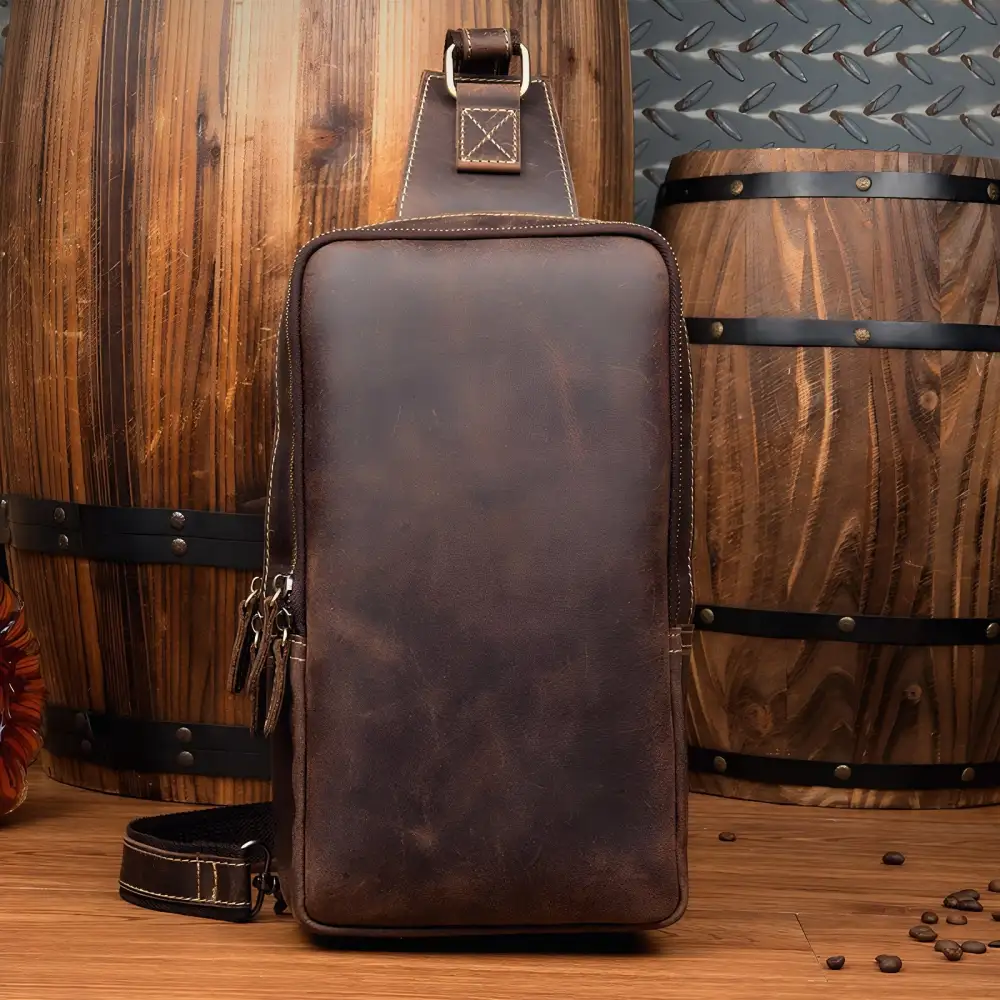 Large Leather Single Strap Shoulder Bag
