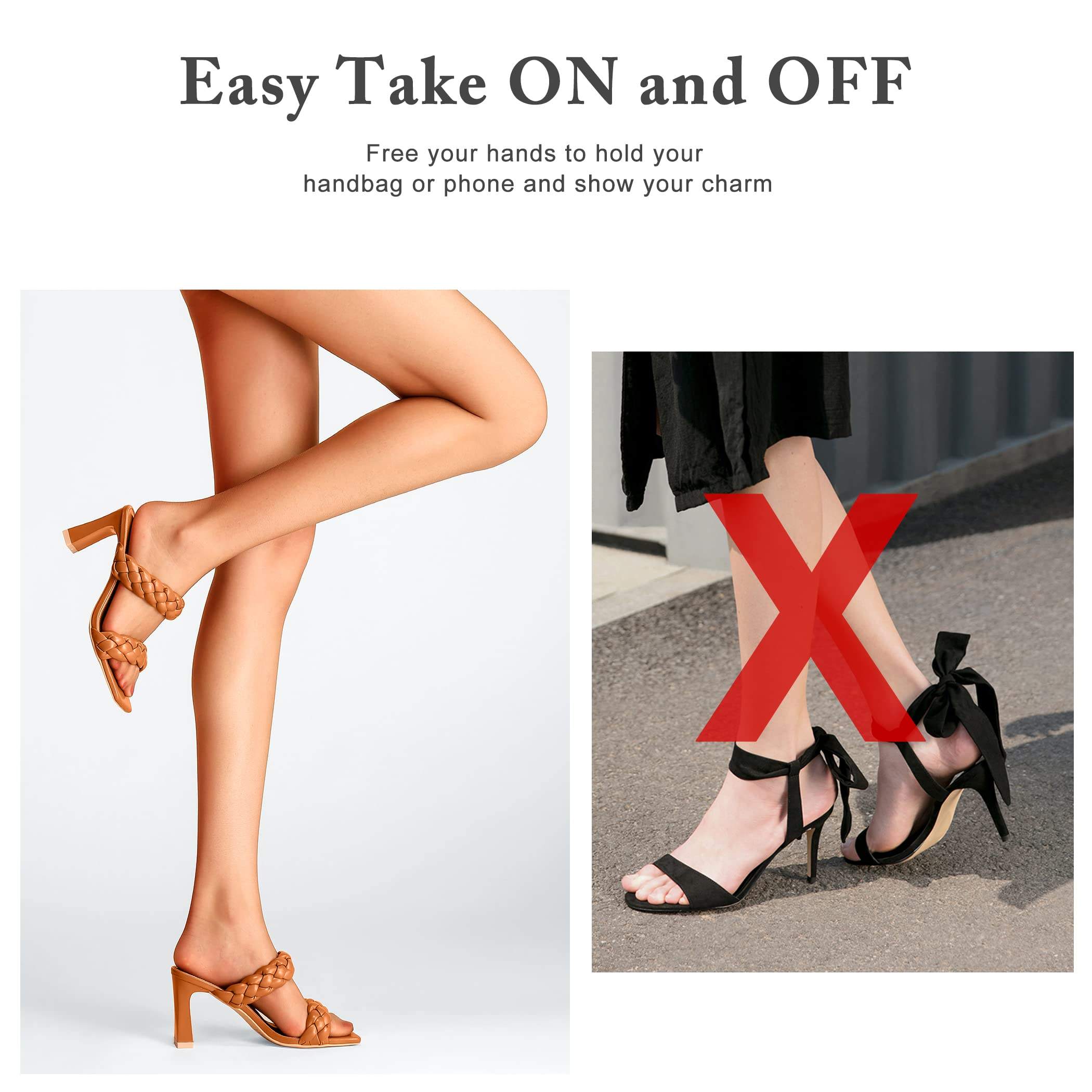 Elara Braided Square Toe Heels