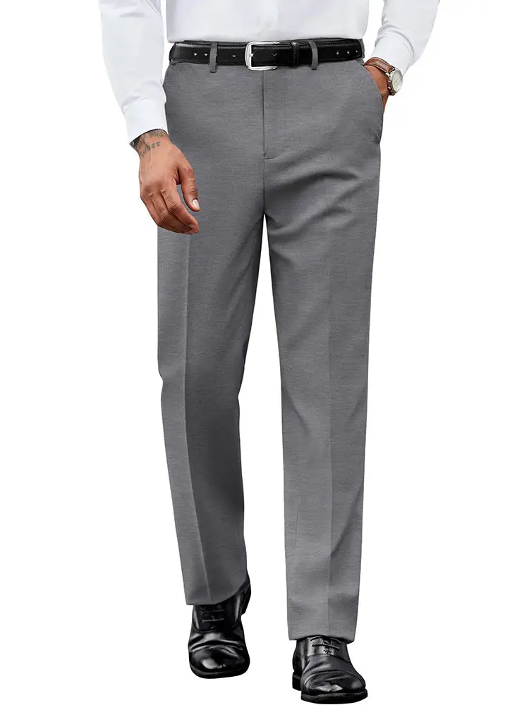 Comfort Flat Front Dress Pants