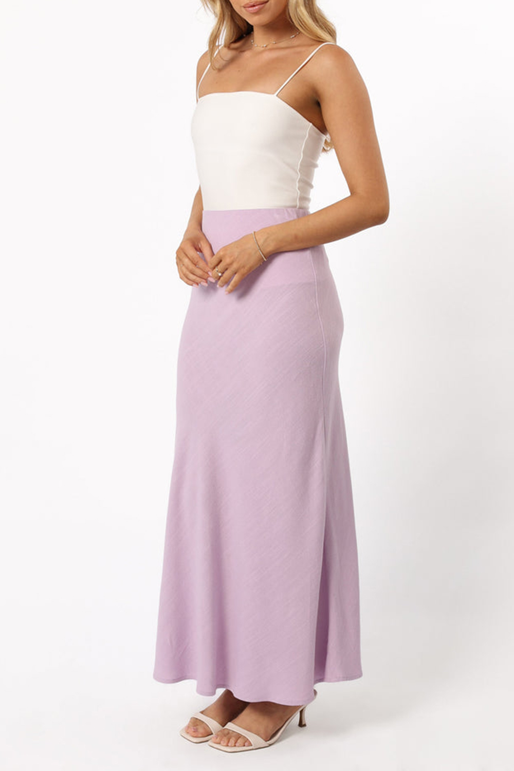 LEISURE MIDI WRAP OVER SKIRT