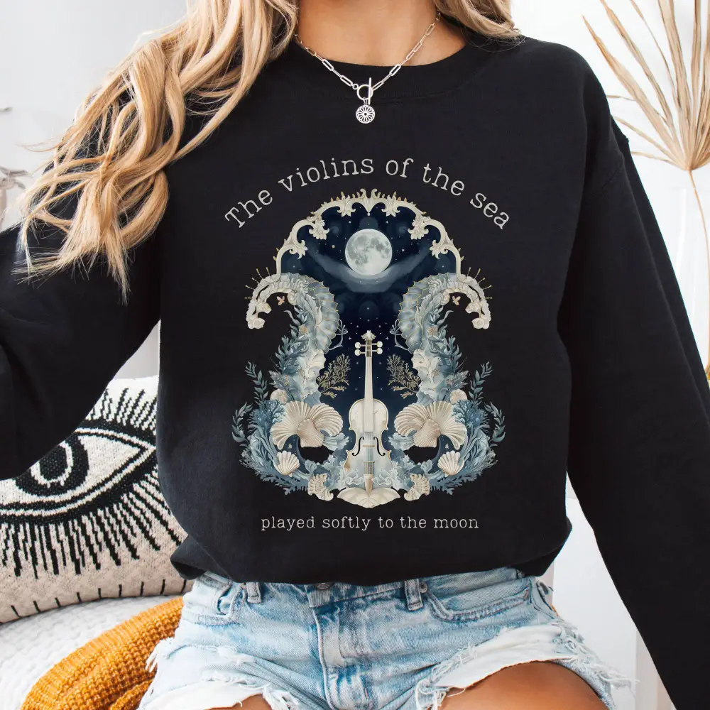 Ocean Siren Violin Art Sweatshirt