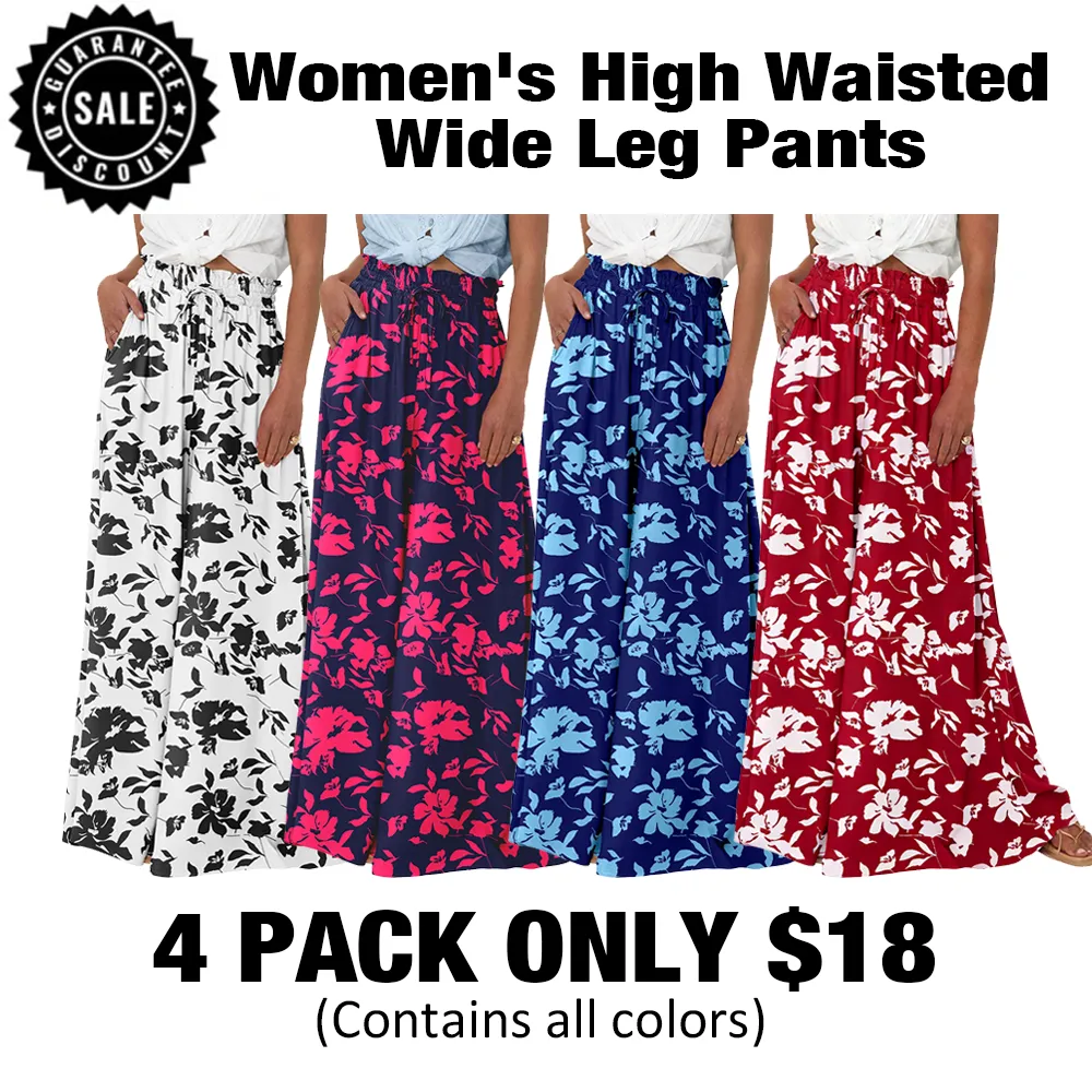 Women's High WaistedWide Leg Pants-🔥8-Pack- Only $24