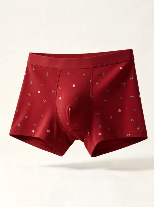 Men's Floral Botanical Minimalist 3-Pack Boxer Briefs