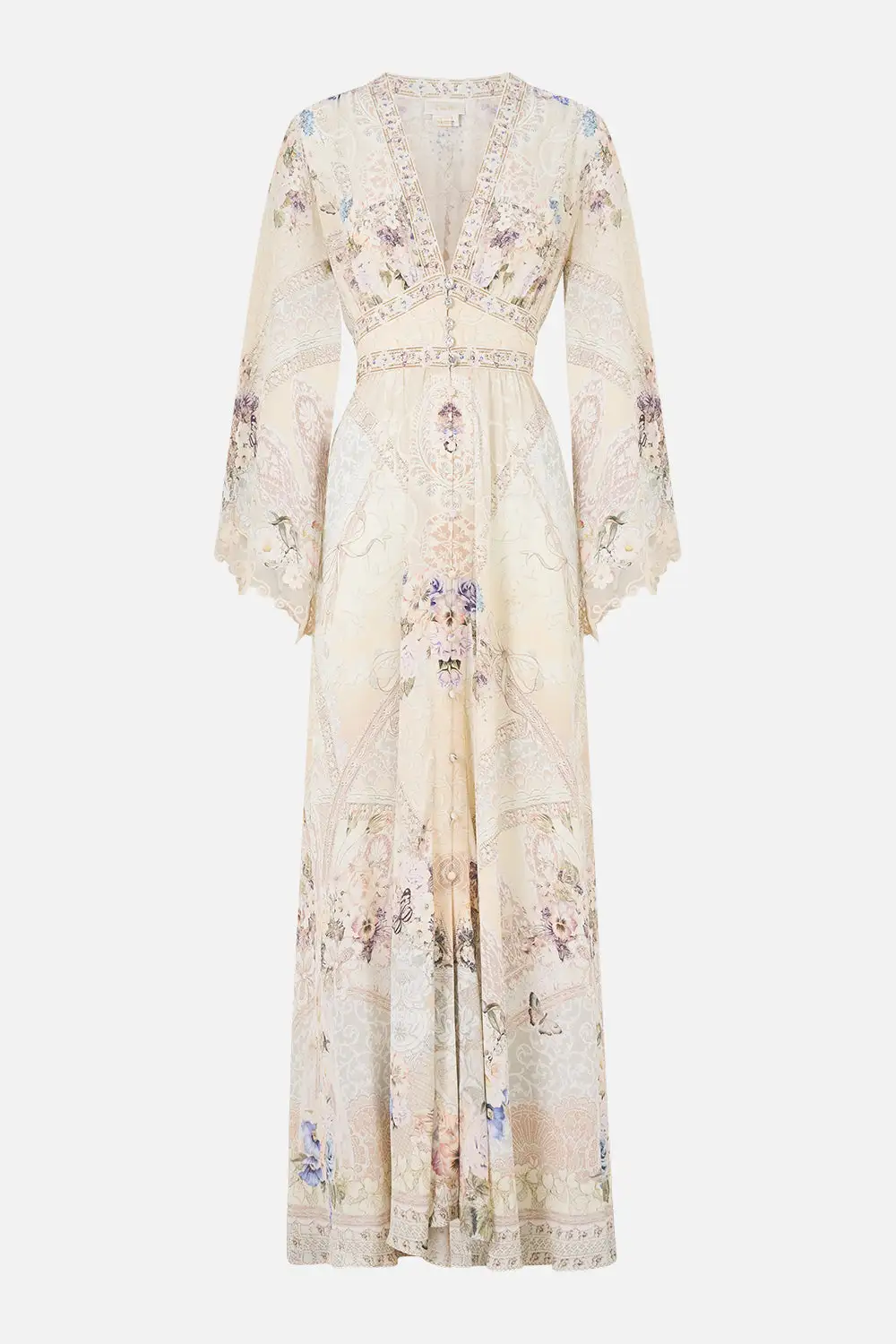 Wide Sleeve Dress with Shirring Detail