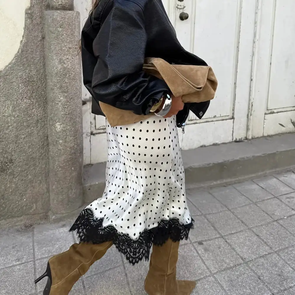 Everyday Lace Linen Blend Woven Skirt