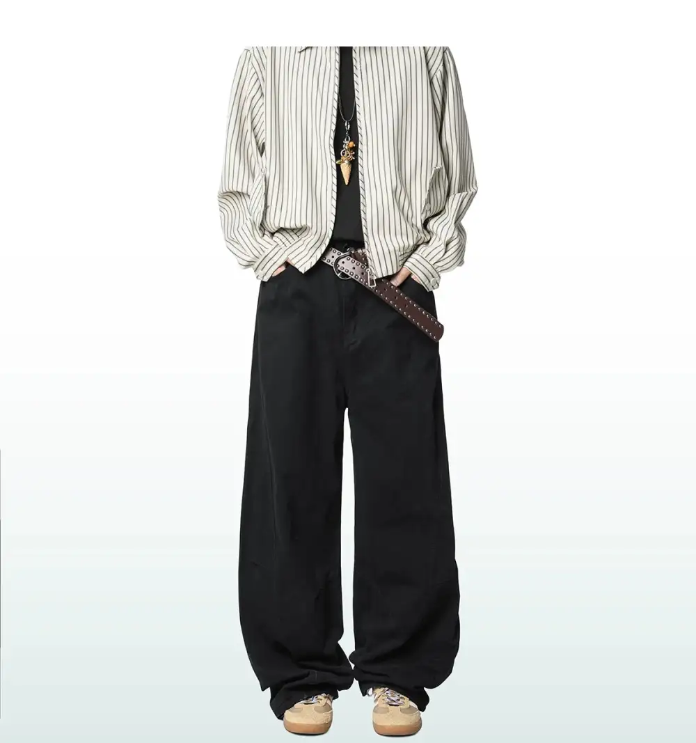 Wide Leg Cargo Trousers