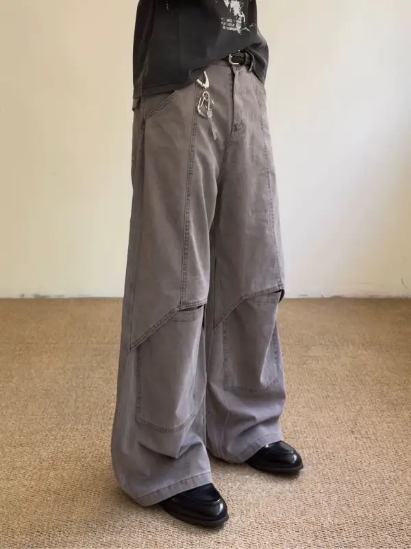Street-Style Wide-Leg Cargo Pants
