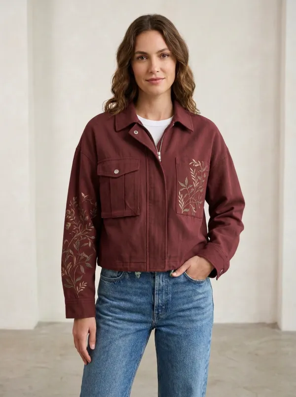 Women's Willow Botanical Floral Printed Jacket